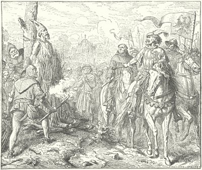 Egzekucja Jana Husa autorstwa Wilhelm Camphausen