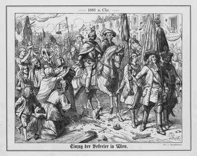 Wyzwoliciele Wiednia wkraczający do miasta autorstwa Wilhelm Camphausen