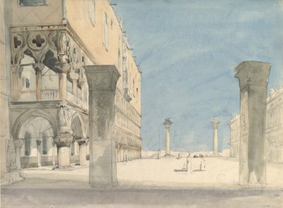 Widok na Piazzetta di San Marco w Wenecji, XIX wiek. autorstwa Wilhelm Gail