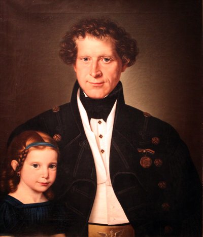 Mistrz hutniczy Ferdinand Zimmermann z córką Marie} autorstwa Wilhelm Gottfried Bauer