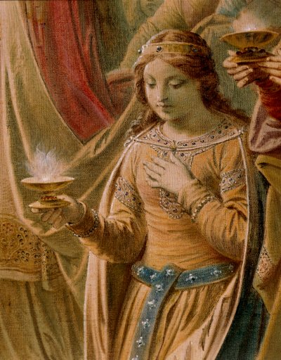 Cud Graala, z Sagi Lohengrina, Salon (olej na płótnie) (detal z 419256) autorstwa Wilhelm Hauschild