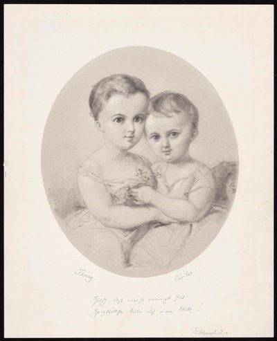 Wnuczki Fanny i Cécile Hensel, ok. 1860 r. autorstwa Wilhelm Hensel
