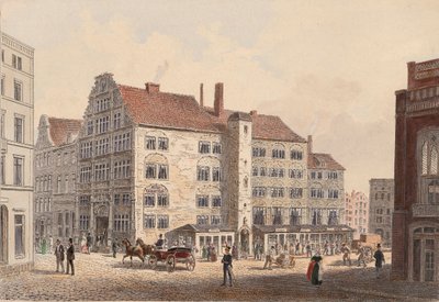 Hamburg 1845 hotel kaiserhof - widok z boku autorstwa WIlhelm Heuer