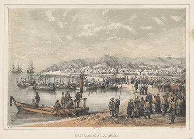 Pierwsze lądowanie w Gorahama, 1855 autorstwa Wilhelm Joseph Heine