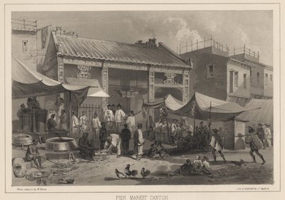 Targ rybny Kanton, 1855 autorstwa Wilhelm Joseph Heine