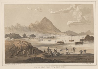 Widok na Hongkong z East Point, 1855 r. autorstwa Wilhelm Joseph Heine