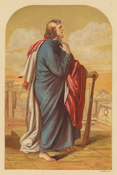 Święty Judasz Tadeusz (kolorowa litografia) autorstwa Wilhelm Kandler