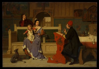 Hugo van der Goes maluje portret Marii Burgundzkiej autorstwa Wilhelm Koller