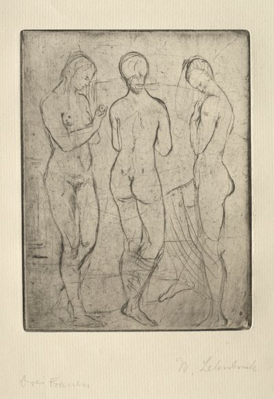 Trzy kobiety autorstwa Wilhelm Lehmbruck
