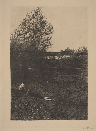 Łąka z dziećmi autorstwa Wilhelm Maria Hubertus Leibl