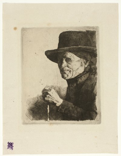Starzec z laską autorstwa Wilhelm Maria Hubertus Leibl