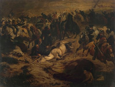 Blücher zostaje ranny pod Ligny autorstwa Wilhelm Lindenschmit der Jüngere