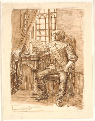 Szlachcic od Chr. 4. czas siedzi i czyta list autorstwa Wilhelm Marstrand