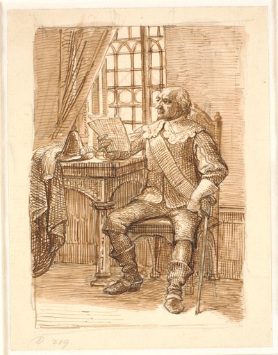 Szlachcic od Chr. 4. czas siedzi i czyta list autorstwa Wilhelm Marstrand