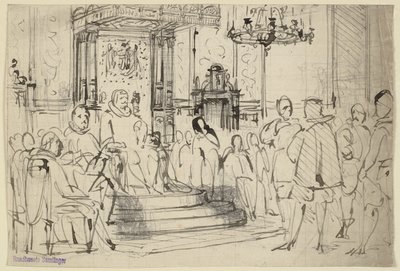 Christian IV na dworze autorstwa Wilhelm Marstrand