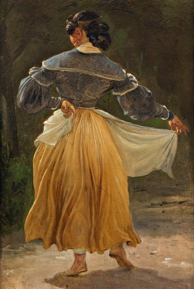 Tańcząca Rzymianka, przed 1838 (olej na karcie) autorstwa Wilhelm Marstrand