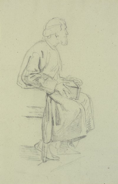Studia postaci. Siedzący staruszek autorstwa Wilhelm Marstrand