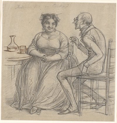 „Zabieganie o wdowę” autorstwa Wilhelm Marstrand