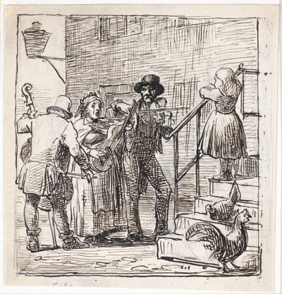 Muzycy uliczni autorstwa Wilhelm Marstrand
