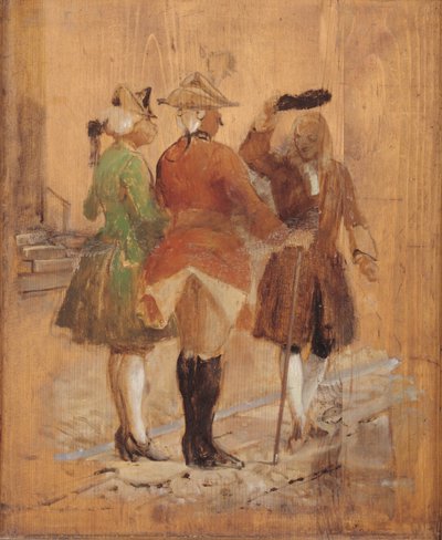 Holberg schodzi z drogi dla Jacoba von Thyboe i Jeana de France autorstwa Wilhelm Marstrand