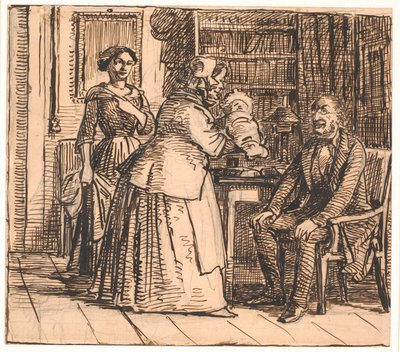 Położna przedstawia spadkobiercę autorstwa Wilhelm Marstrand