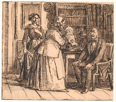 Położna przedstawia spadkobiercę autorstwa Wilhelm Marstrand