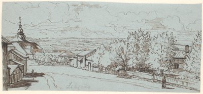 Wiejska droga do kościoła Leksand, Dalarne autorstwa Wilhelm Marstrand