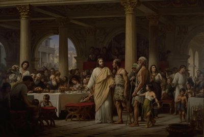 Przypowieść o Ostatniej Wieczerzy autorstwa Wilhelm Marstrand