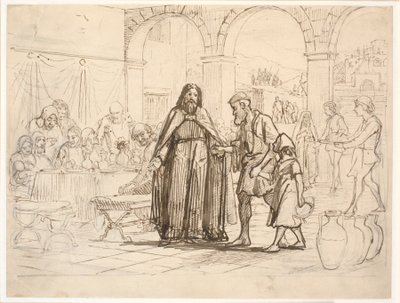 Przypowieść Wielka Wieczerza autorstwa Wilhelm Marstrand