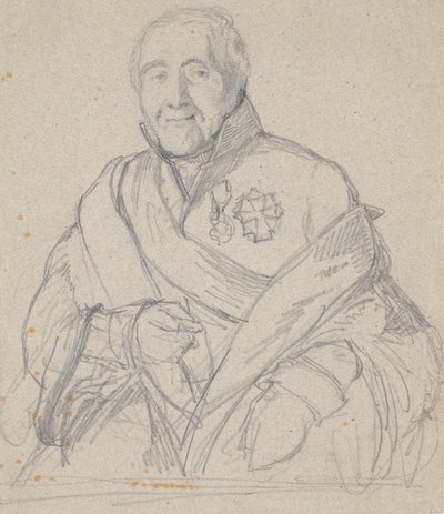 Studium portretowe Tajnego Radnego Bornemanna autorstwa Wilhelm Marstrand