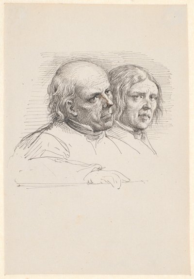 Studium portretowe dwóch szwedzkich rolników autorstwa Wilhelm Marstrand