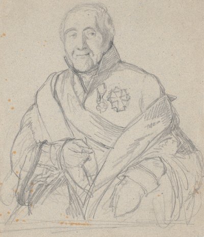 Studium portretowe Tajnego Radnego Bornemanna autorstwa Wilhelm Marstrand
