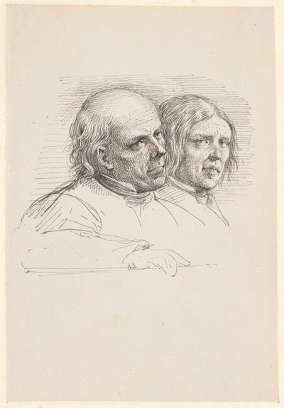 Studium portretowe dwóch szwedzkich rolników autorstwa Wilhelm Marstrand