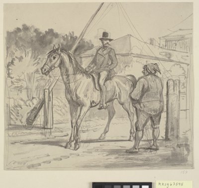 Jeździec i tollman autorstwa Wilhelm Marstrand