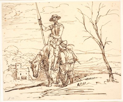 Sancho Pansa opowiada historię kóz autorstwa Wilhelm Marstrand