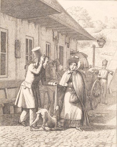Scena przed straganem konsumpcyjnym autorstwa Wilhelm Marstrand