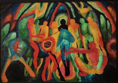 Wjazd do Jerozolimy (obraz na płótnie) autorstwa Wilhelm Morgner