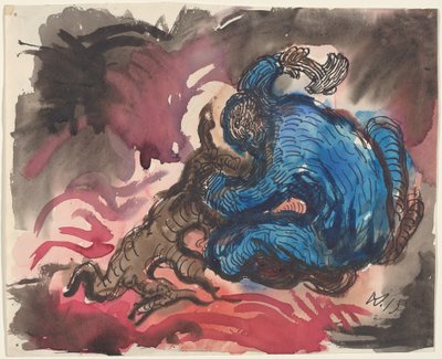 Hölzfaller (prosto) autorstwa Wilhelm Morgner