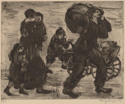 Rodzina uchodźców autorstwa Wilhelm Oesterle