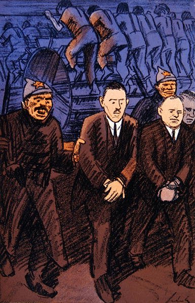 Karykatura niemieckich inżynierów w Rosji, z magazynu „Simplicissimus”. autorstwa Wilhelm Schulz