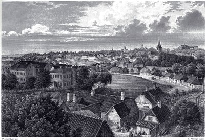 Widok na Dorpat, ok. 1900 r. 1850 autorstwa Wilhelm Siegfried Stavenhagen