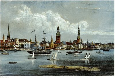 Widok Rygi, ok. 1855 autorstwa Wilhelm Siegfried Stavenhagen