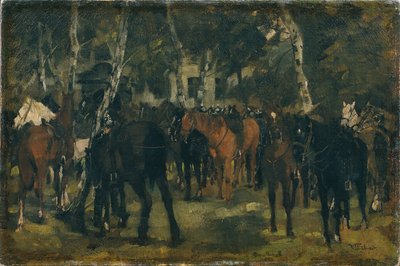 Kirasjerzy z konni autorstwa Wilhelm Trübner