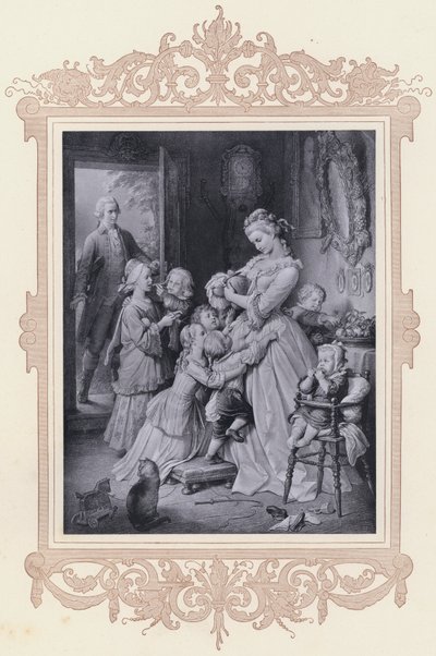 Lotte, Leiden Wertera (lito) autorstwa Wilhelm von (after) Kaulbach