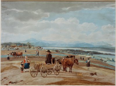 Wóz rolnika u podnóża Alp autorstwa Wilhelm von Kobell