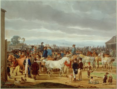Targ koni autorstwa Wilhelm von Kobell