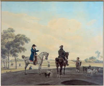 Dwóch jeźdźców na tle krajobrazu autorstwa Wilhelm von Kobell