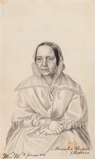 Maria Elisabeth von Wright, matka artysty autorstwa Wilhelm von Wright