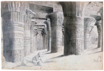 „Portyk Esuch, Egipt”, 1822 autorstwa Wilkinson
