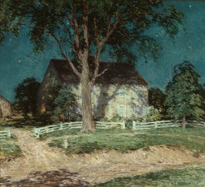 Old Homestead Connecticut, ok. 1914 (olej na płótnie) autorstwa Willard Leroy Metcalf
